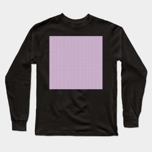 Gingham Pattern - Lilac Long Sleeve T-Shirt